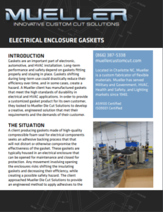 Electrical enclosure gasket informational graphic