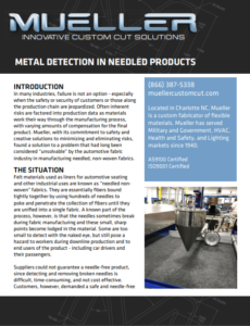 Metal detection in needled products informational graphic