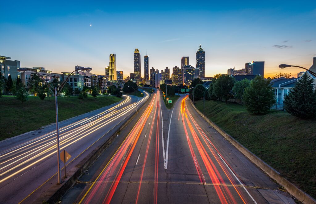 Atlanta skyline viewed from the bridge